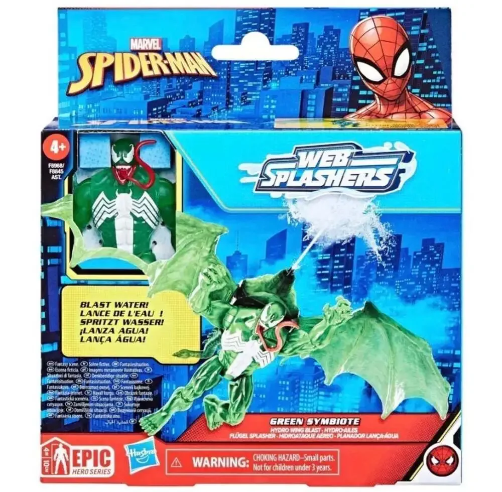 Marvel Spider-Man Epic Hero Series Web Splashers Green Symbiote Action‎ Figure